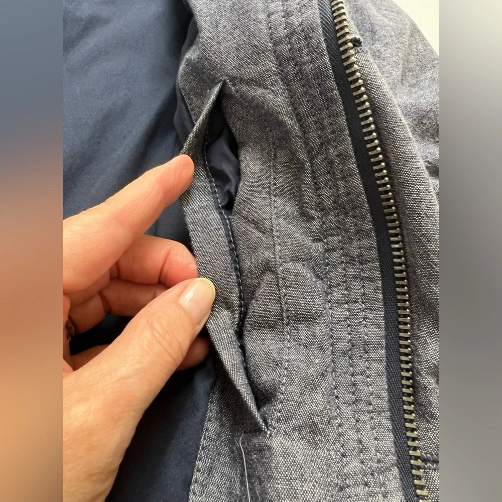 Banana Republic Blue Chambray Cotton Fall Winter Outdoor Activewear Jacket